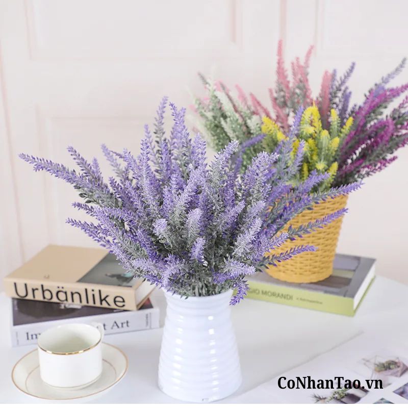 Cành hoa oải hương nhựa giả 30 cm