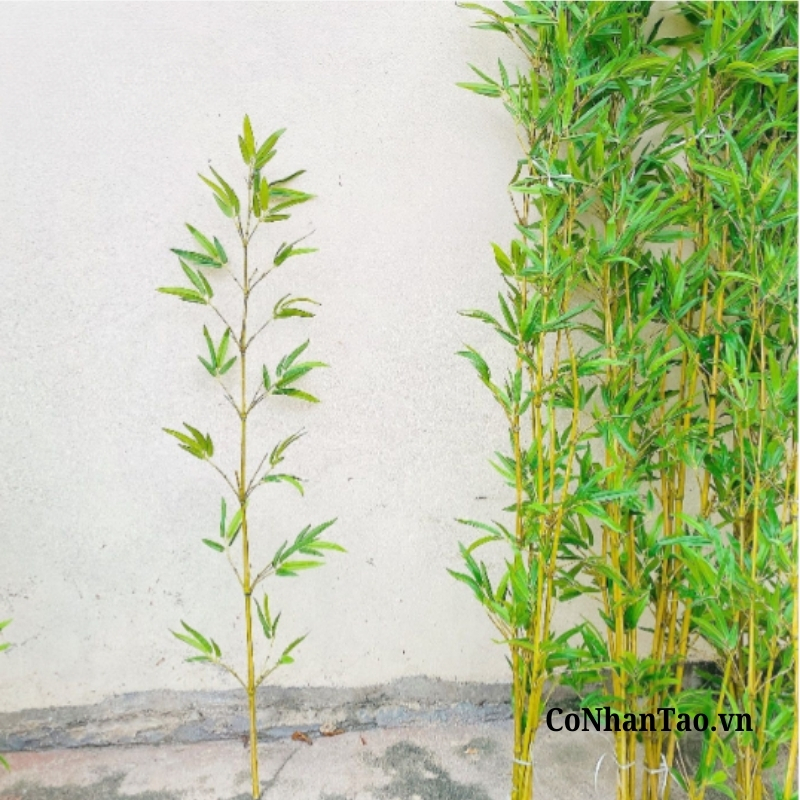 Cây Trúc Quân Tử Giả Cao Cấp Trang Trí -Thân Vàng