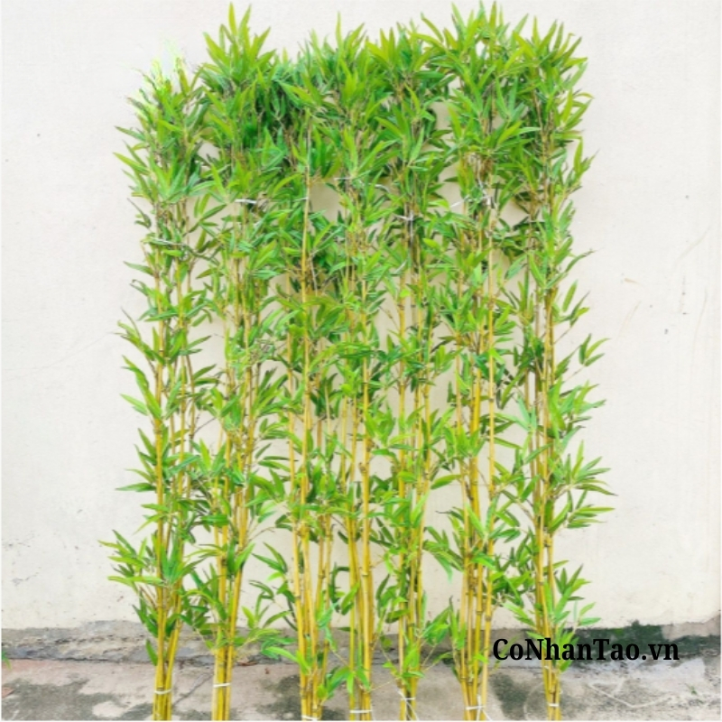 Cây Trúc Quân Tử Giả Cao Cấp Trang Trí -Thân Vàng