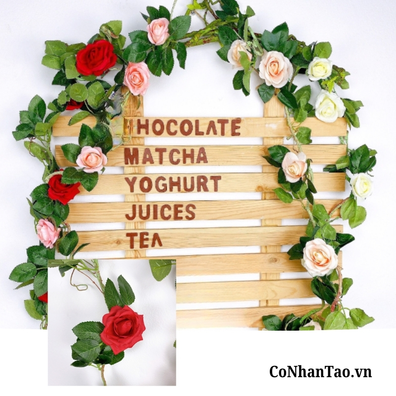 Dây Leo Giả Trang Trí - Dây Hồng Leo Cao Cấp 170 CM