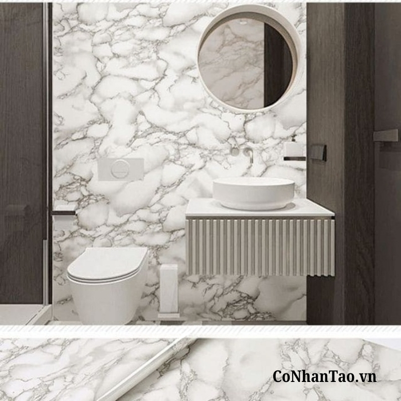 Decal dán tường vân đá