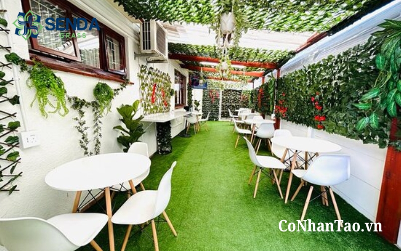 Trang trí sàn và lối đi trong quán cafe